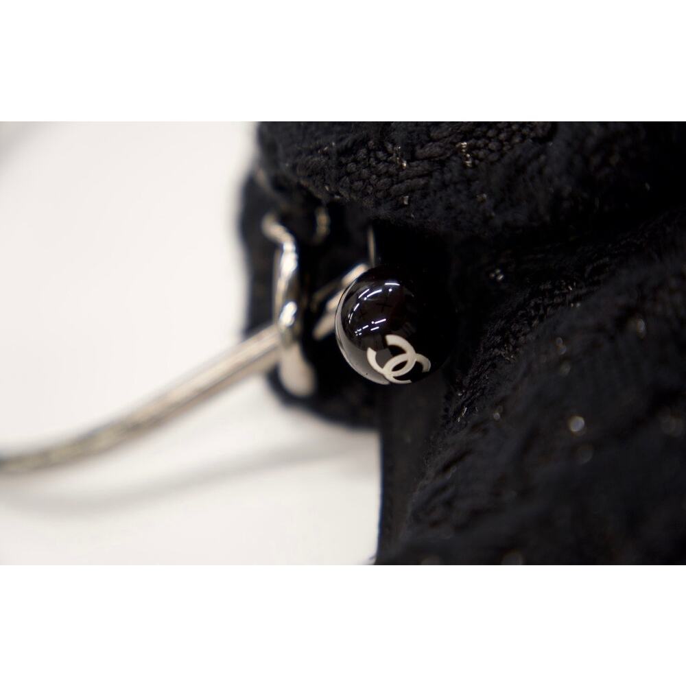 CHANEL 2005 CC Black Tweed Tote Bag - Picture 6 of 10